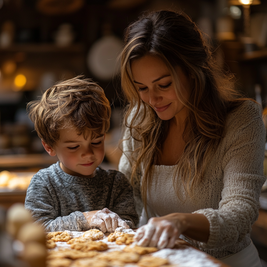 Baking cookies together | Source: Midjourney