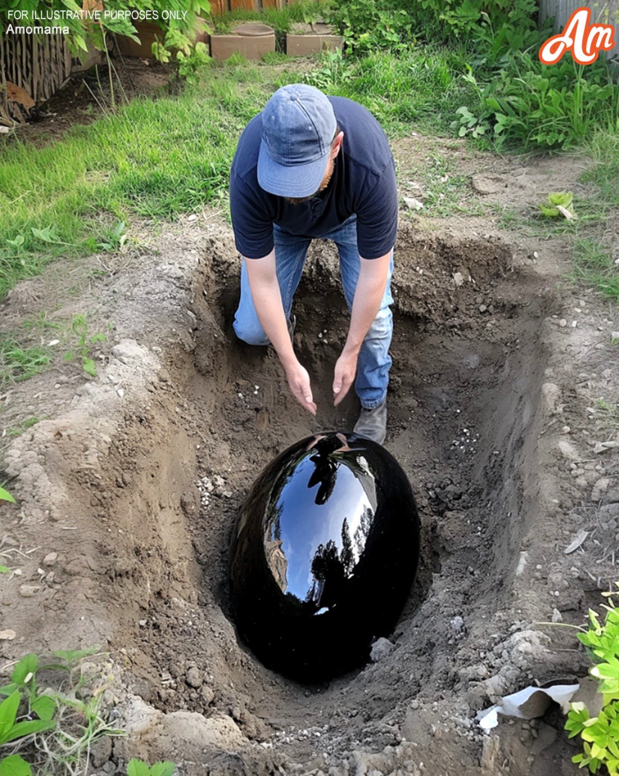 I came home early to surprise my husband, only to catch him burying a huge black egg in our garden — its mystery brought us closer