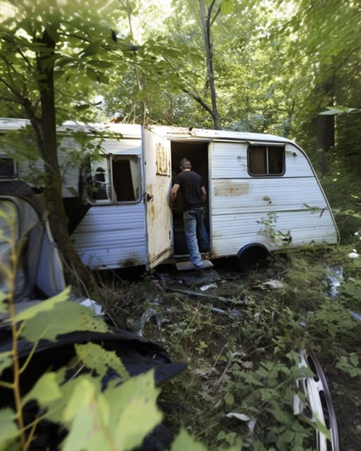 Homeless Lady Given Free “Ugly” Abandoned Trailer, But Wait Till You See What She Made Of It